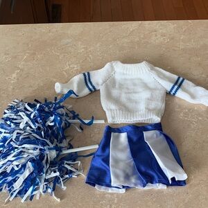 American Girl Cheer Set with Blue and White Skirt